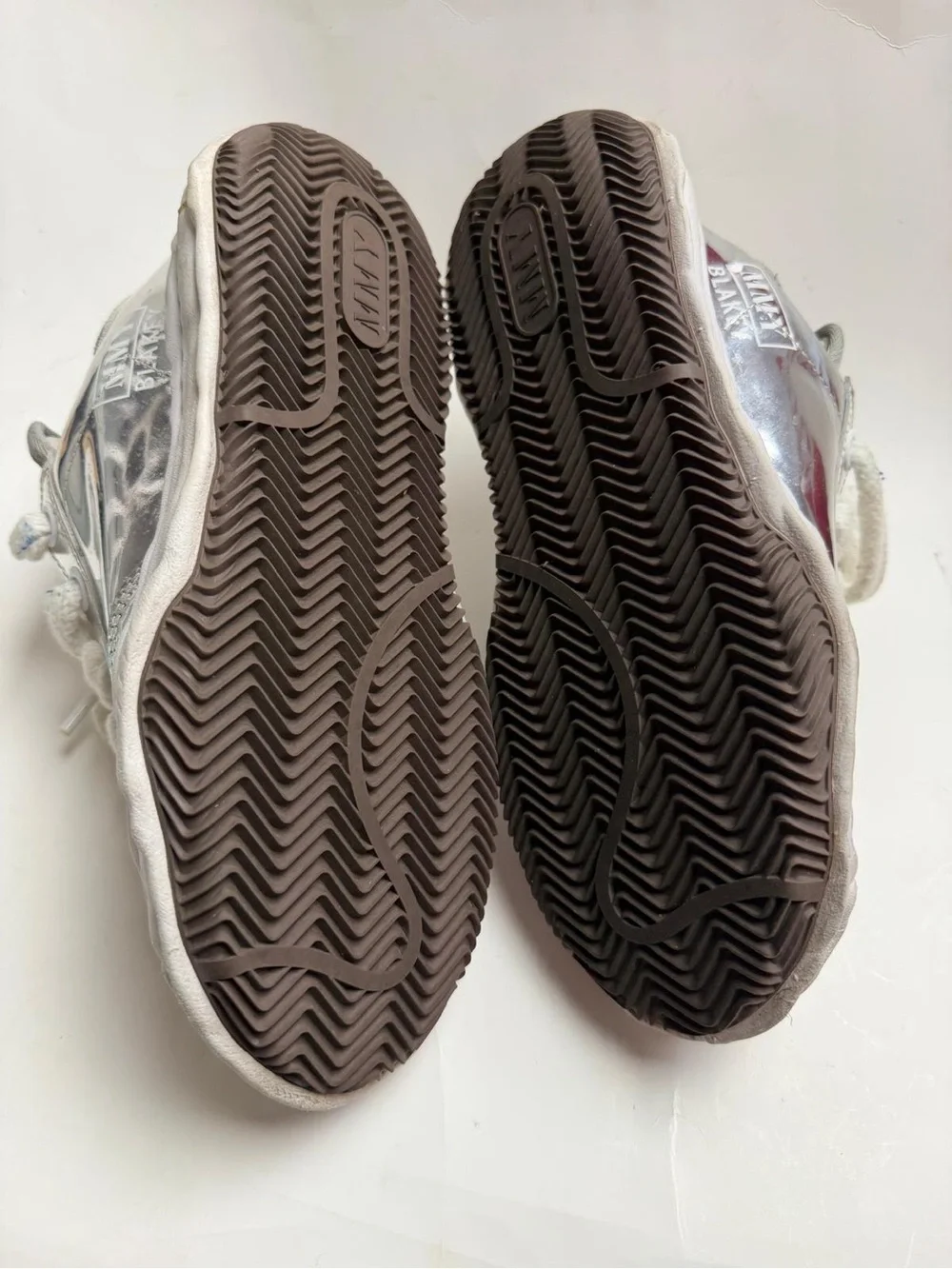 Miharayasuhiro White & Silver Platform Sneakers
